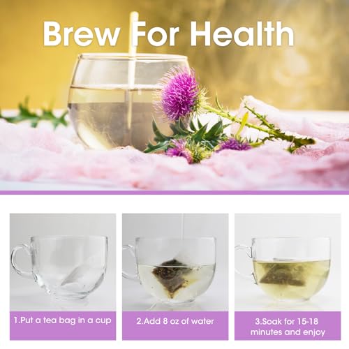iMATCHME Premium Milk Thistle Tea Bags, Liver Function, Liver Detox and Overall Health Support, Certified Free, 30 Tea Bags/90g