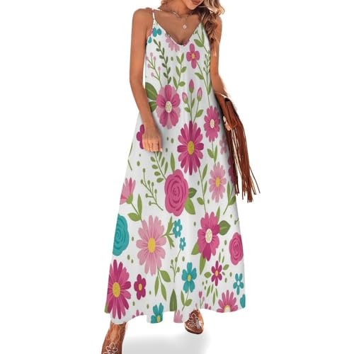 Maxi robe de plage lâche col V optimisée pour une fraîcheur totale et un style bohème fluide