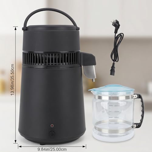 Wasserdestillationsanlage 4L mit automatischer Abschaltung aus Edelstahl für Zuhause, Labor, Zahnarztpraxis, Büro, Reisen