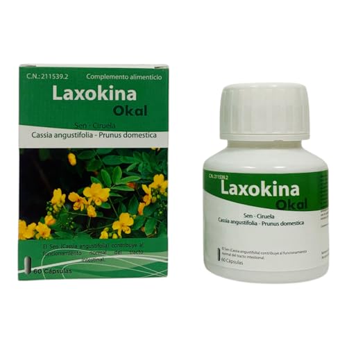 Laxokina 60 cápsulas/para el funcionamiento del tracto intestinal, con Sen y Ciruela