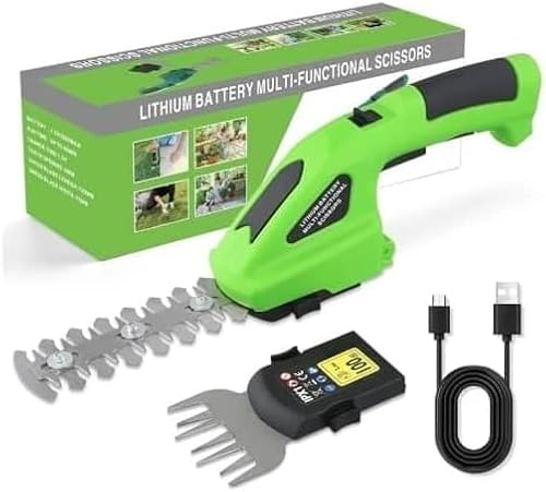 Lithium Battery Multi-Functional Scissors – 2-in-1 Cordless Grass Shear and Hedge Trimmer