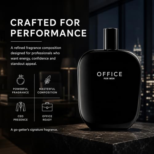 Image of Fragrance One OFFICE for Men Eau de Parfum for Men I Fresh Aromatic Woody Cologne I Long-Lasting Men's Fragrance for Daily & Office Wear (3.4 fl. oz. / 100 ml, OFFICE)