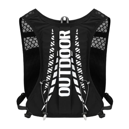 Hogvinnatil Mochila de hidratación, mochila de agua para senderismo - 5L Women Men Water Zackpack para senderismo | Correas ajustables Diseño Engranaje de supervivencia al aire libre con rayas