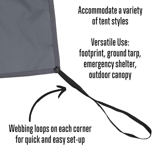 ALPS Mountaineering 4-Person Tent Footprint, Charcoal - Thumbnail 3