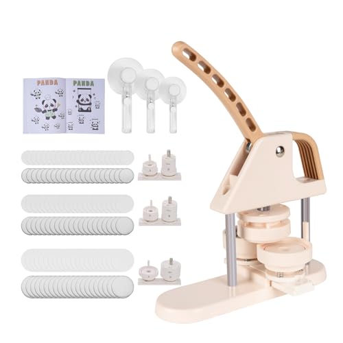 Eatbuy Button Maker Machine 3 in 1 punzonatrice 3 in 1 con 300 accessori, impugnatura ergonomica e set regalo sicuro per bambini, per bricolage, scuola ed eventi