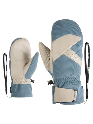 Ziener Herren GETTERO-Z Ski-Fäustling/Wintersport | wasserdicht, Wolle, Thermoshield, Iron Sky Cord, 7,5, Grau