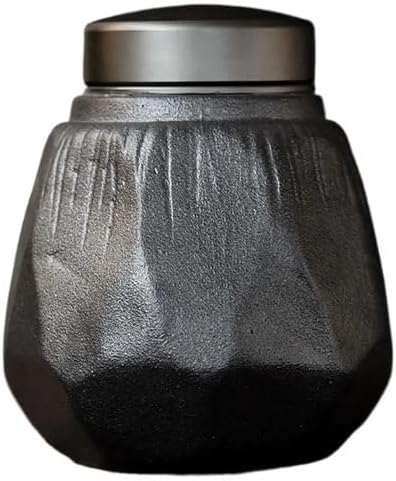 ティーオーガナイザーとストレージ ヴィンテージアンティークセラミックティー缶密封防湿食品ナッツ保存瓶合金蓋ティーバッグ保存容器 キッ
