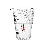 ★【Excellent Material】Adorable pencil case. Made of high-quality oxford cloth, which is easy to clean,without fading or deformation, very durable & wearable; The inner lining fabric is thick, the stitching is exquisite and the zips is strong. Well made and sturdy telescopic holder bag.