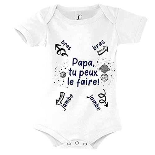 Body bébé Humour Papa Tu Peux Le Faire