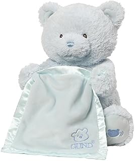 GUND Cute Custom Personalized 11.5 Inches Peek A Boo Baby Teddy Bear Animated