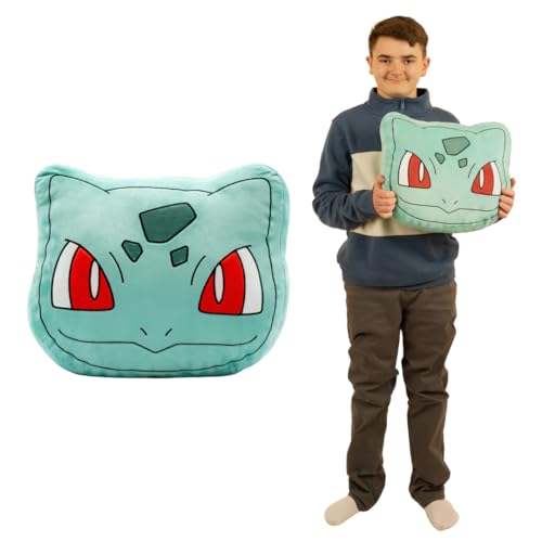 Image of Pokemon Bulbasaur Decorative Plush Pillow - Anime Bedding Accent for Kids - Super Soft, One Size - (Officially Licensed Product) by Franco