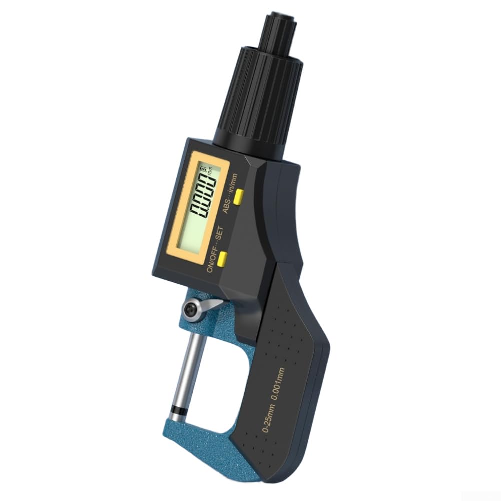 Micrometro digitale 0-25 mm ad alta precisione con regolazione del punto zero per riparazione auto fai da te (0-25 mm)