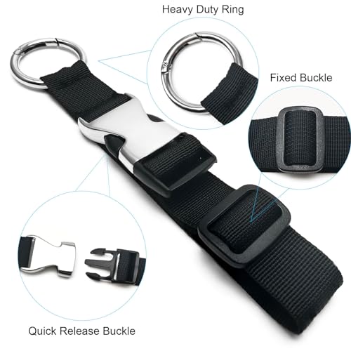Image of Add a Bag Luggage Straps Jacket Gripper Luggage Straps Baggage Suitcase for Travel Belt Luggage with Buckle Adjustable Luggage Accessories(Black)