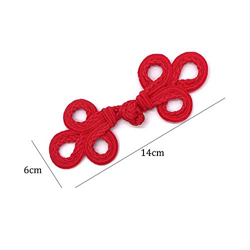 Evago 10 Pairs Chinese Knots Frog Buttons Closure Sewing Fasteners For Sweater Cloak Coats Scarf Cardigan And Costumes Outfit Sewing, Red #TOP1