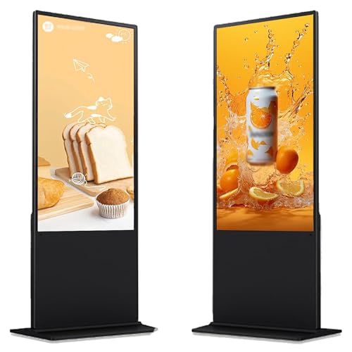 SUNBGRPYE Pantalla Publicitaria Vertical, Reproductor Multimedia con Pantalla LCD IPS, Compatible con WiFi Remoto + Pantalla Dividida + Reconocimiento De Disco U, Pantalla Publicitaria Comercial,32in
