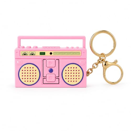 Image of SMARTNET Retro Radio Recording Key Chain Voice Recorder | Record Voice & Play | Sound Recorder with Playback Toy | Voice Message Gadget for Gifts Memories & Fun
