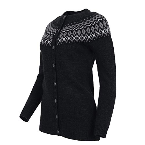 ICEWEAR Ásthildur Womens Merino Buttoned Nordic Knit Sweater2