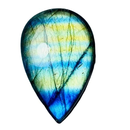 Cabochon en labradorite naturelle 41x26mm d'exception pour grand pendentif unique