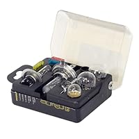 AA kompaktes Universal-Pkw-Lampen- und Sicherungs-Set AA0552 - mit gängigen Halogenlampen H1 (448) H4 (472) H7 (499) - geeignet für die meisten Fahrzeuge, Schwarz/Silber