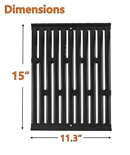 Delsbbq 7523 15" Grill Grates For Weber Genesis Silver A, Spirit 500, Spirit E-210, Spirit S-200/210, Porcelain Enameled Cooking Grid Grates, 7521 7522 65904 65905 #TOP1