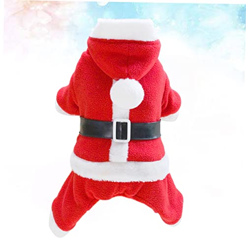 Disfraz navideño para perro talla XL color rojo miniatura 4