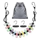 Magnetic Clothesline for Cruise Ship Cabin, Rubber Coated Non-Scratch Magnets, Approved 2025 Cruise Essentials Clothes Drying Rack Travel Clothesline for Outdoor (Color:Black)