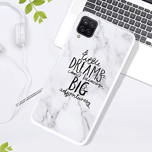 HopMore 3 Pack per Cover Samsung Galaxy A12 Marmo