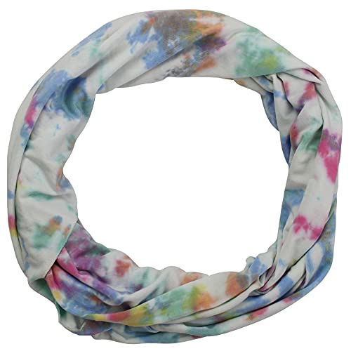 Écharpe tube fluide et légère imprimé batik Allover à boucles modulables