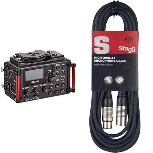Tascam DR-60DMKII enregistreur pour DSLR et câble XLR Stagg 6 m
