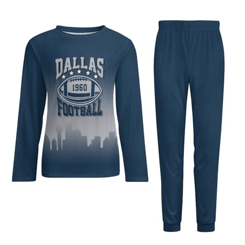 Custom Pajama Set for Men Add Name Number Personalized Long Sleeve Nightwear Set Gifts for Fans Dad Husband Brother4