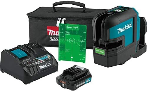 Makita SK105GDNAX 12V max CXT® Lithium-Ion Cordless Self-Leveling Cross-Line Green Beam Laser Kit (2.0Ah)