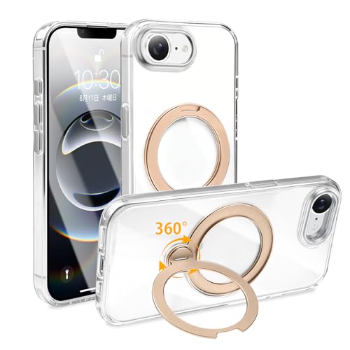 NPOFR SXMO For iPhone 17e iPhone 16e �p�� �P�[�X Magsafe�Ή� �ϏՌ� ���@�\360°��]�X�^���h �N���A �����ӂ���16e / 17e �p�� �X�}�z�P�[�X �}�O�l�b�g���� �c������ �p�x���� �����\ ���� �w