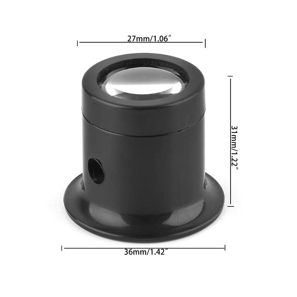 10X Monokular Glaslupe Uhr Schmuck Reparatur Werkzeuge Lupenlinse Schwarz