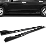 EPARTS-GOGOGO Carbon Fiber Look Universal Lower Side Skirt Protection Extension Rocker Splitter Diffuser Body Kit 6 Pieces 86' X 4'