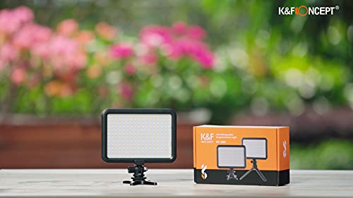 Videoleuchte K&F Concept Dauerlicht, Dimmbare Videolicht mit Tischstativ, Ultra-Dünn LED Kamera Licht, 5600K Kamera Licht Panel, Professionelles Videolicht für Fotografie, Live-Übertragung, Interview - Image 3