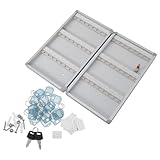 VILLCASE Robuster Schlüsselschrank aus Aluminium mit 48 Schlüsselhaken Abschließbar Wandmontiert...