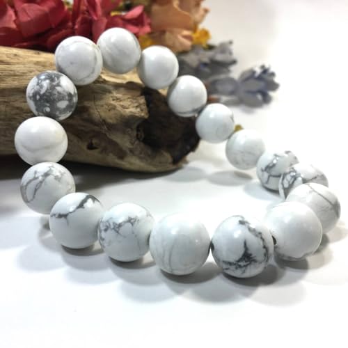 ハウライト パワーストーン ブレスレット 12mm 天然石ブレス シンプル 浄化 数珠ブレス メ