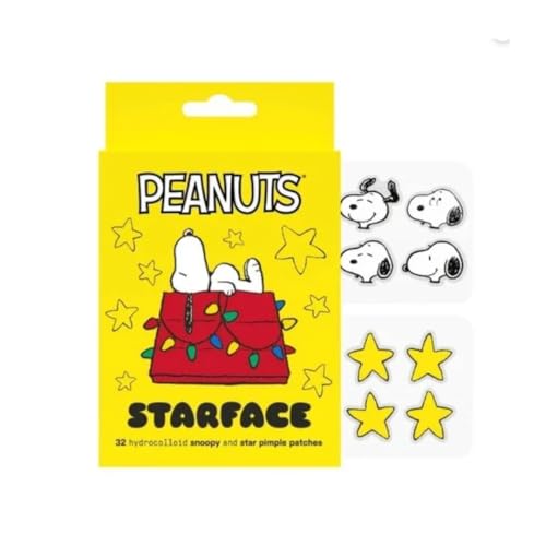 Starface Hydro-Star Sleepy Snoopy Pimple Patches Hydrocolloid Absorb Fluid and Reduce Redness Vegan and Cruelty-Free Skincare (32 Count)
