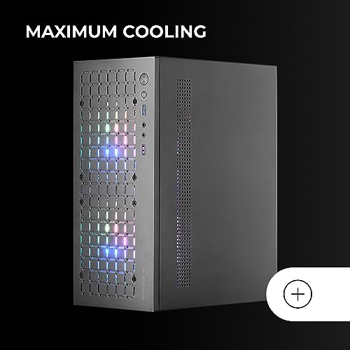 Boîtier gaming ultra-compact MicroATX mini-tour PC gamer avec façade mesh Mars Gaming MC-Core - 5