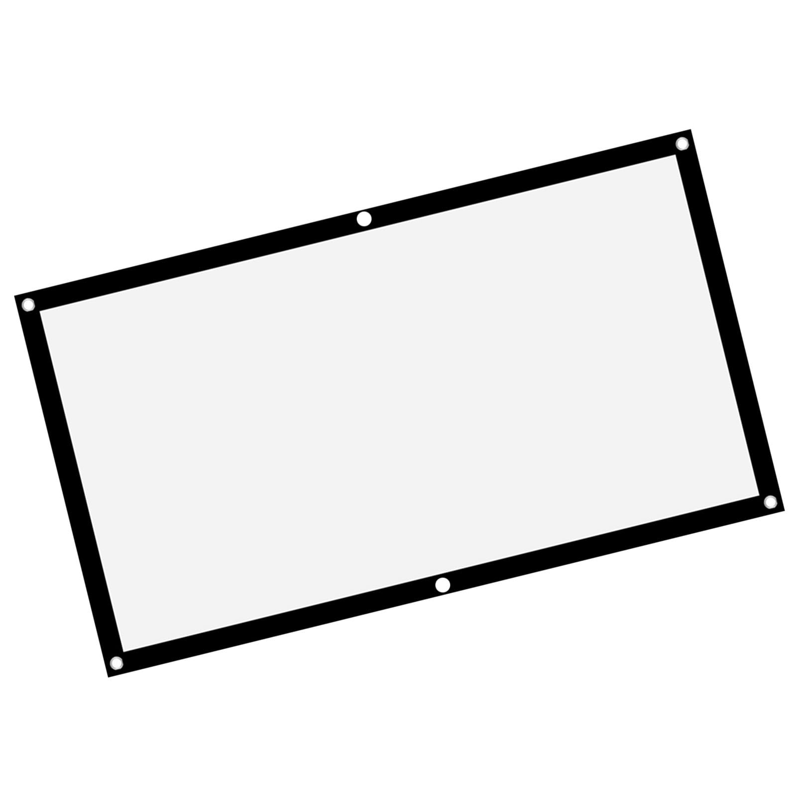 Ecran De Projection, Écran de Projecteur 50 16: 9 épaissir Portable Non Pli Doux Polyester Blanc Projecteur Rideau écran de Projection