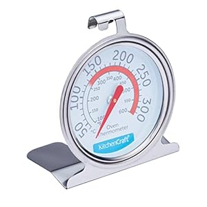 KitchenCraft KCOVENTH Oventhermometer, roestvrij staal, 6,5 x 8 cm, zilver