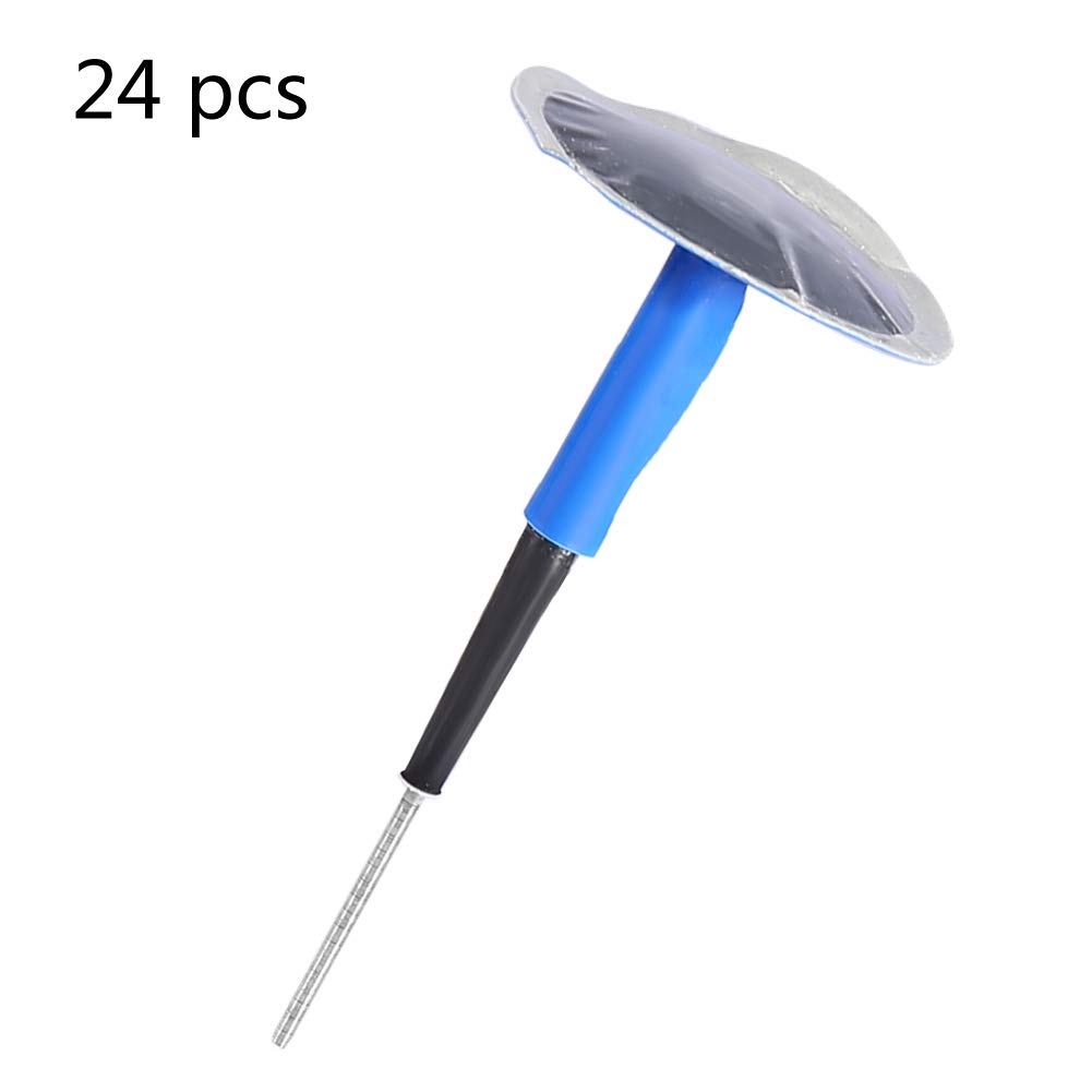 Kit Riparazione Pneumatici Tubeless – 24 Tappi A Fungo In Gomma 48x6 Mm Per Auto, Moto E Elettrici, Impermeabile E Resistente