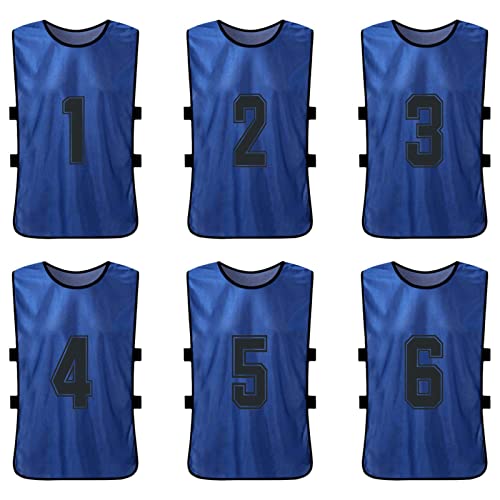 GizmoGoose 6 Piezas Petos de Fútbol Petos Deportivos Petos de Entrenamiento Deportes pinnies Scrimmage Chalecos de Entrenamiento de fútbol Baberos