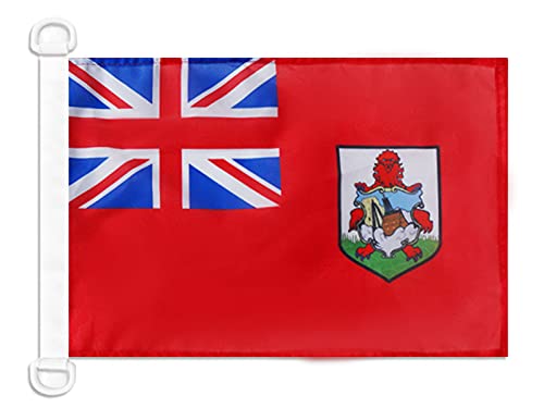 BANDERA NAUTICA PABELLÓN CIVIL BERMUDAS 45x30cm - Pabellón de conveniencia BERMUDEÑA - PABELLÓN NACIONAL 30 x 45 cm anillos - AZ FLAG