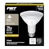 Feit Electric PAR30L 75W Equivalent LED Light Bulb, Dimmable, 3000K Bright White, 750 Lumens, 8 Year Lifetime, E26 Base, CRI 90, UL/CUL Listed, Long Beam Choice Reflector - PAR30L/ADJ/930CA