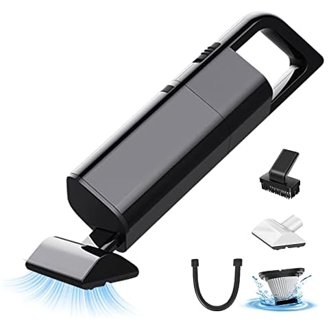 HiKiNS Car Hoovers Cordless 4000Pa Powerful Suction Car Vacuum Cleaner Handheld Vacuum CleanerRechargeable Portable Car Hoover Lightweight Dry&Wet Vacuum for Home, Office & Car, Black Cover