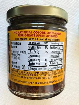 Miniatura 2 de Trader Joe's Julienne - Tomates secos en rodajas de 8.5 onzas con cuchara para servir follaje (paquete de 2)