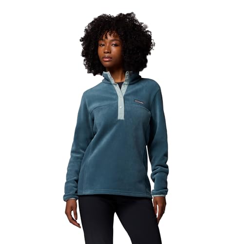 Image of Columbia Womens Benton Springs Half Snap II Pull Over Fleece Jacket, Everblue/Crushed Blue, Medium