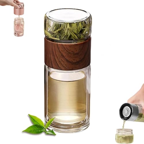 Generic Infusifie Tea Infuser, Portable Tea Maker, Double Glazing, Wood Grain, 420ml Generic Infusifie Tea Infuser, Portable Tea Maker, Double Glazing, Wood Grain, 420ml