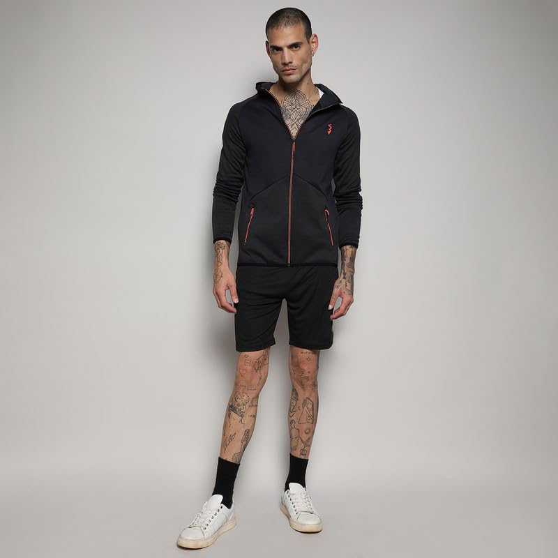 Image of CAHOOT Men's Jacket With Insert Pocket For Casual Wear | Hooded Neck | Long Sleeve | Zipper Closure | Polyester Jacket Crafted With Comfort Fit For Everyday Wear